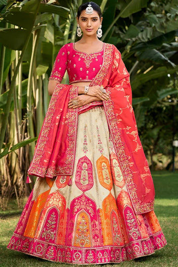 Wedding  Woven Designer Chaniya Choli With Dupatta At SAGUN Fashion
