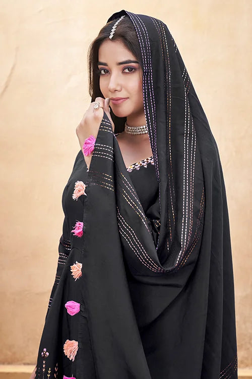 Black Stylish Ready to Wear Royal Look Special Salwar Suit