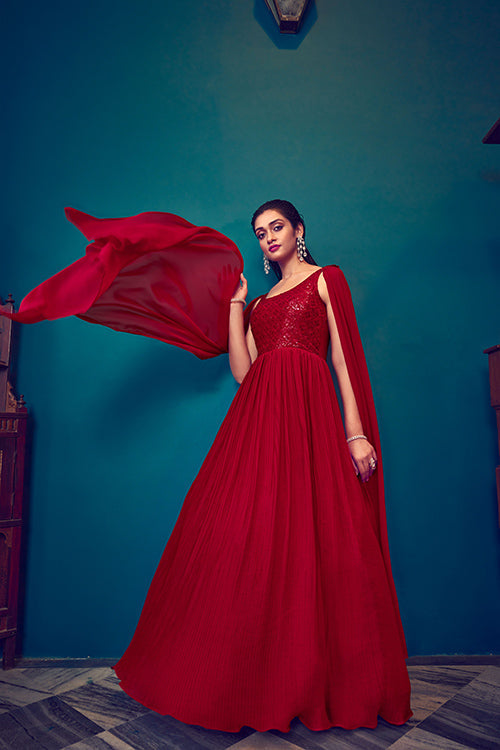 Latest Exclusive Designer Dark Color Long Anarkali Ethnic Gown Collection