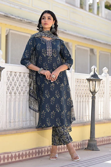 Comfortable Rayon Kurti Bottom with Dupatta Set