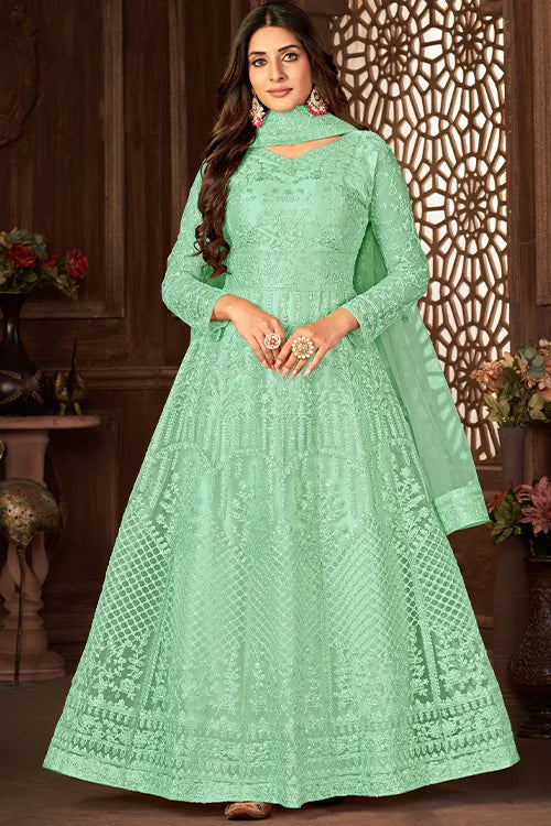 Multi Color Net Dori And Sequins Embroidered Work Collection