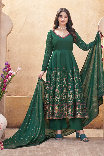 Shop Now Green Mirror Work Designer Salwar Suit