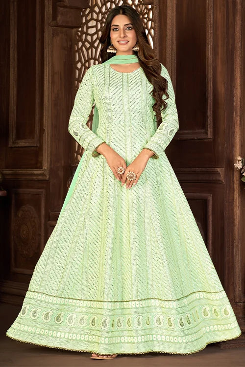 Stylish Fancy Wear Sequins Embroidered Dresses For Women's