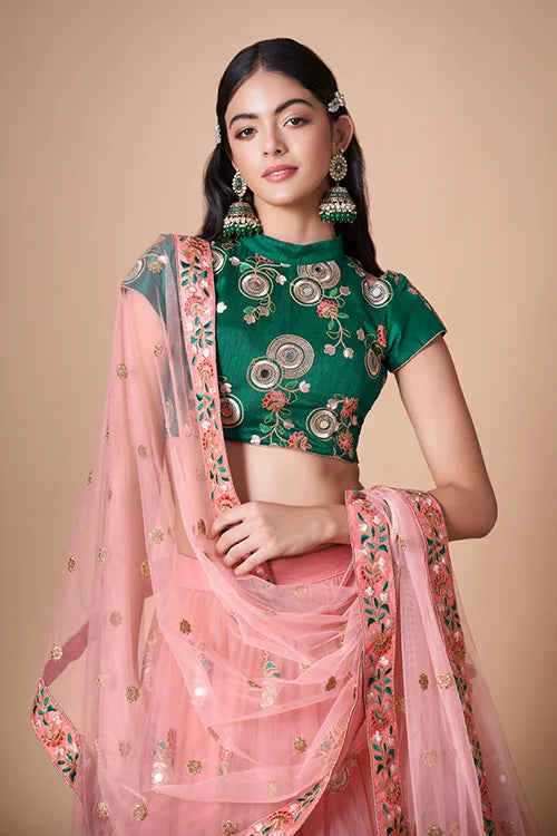 Traditional and Modernity Thread And Sequins Embroidered Lehenga Choli