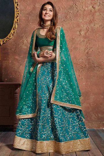 Women's New Collection Lehenga Choli Turquoise