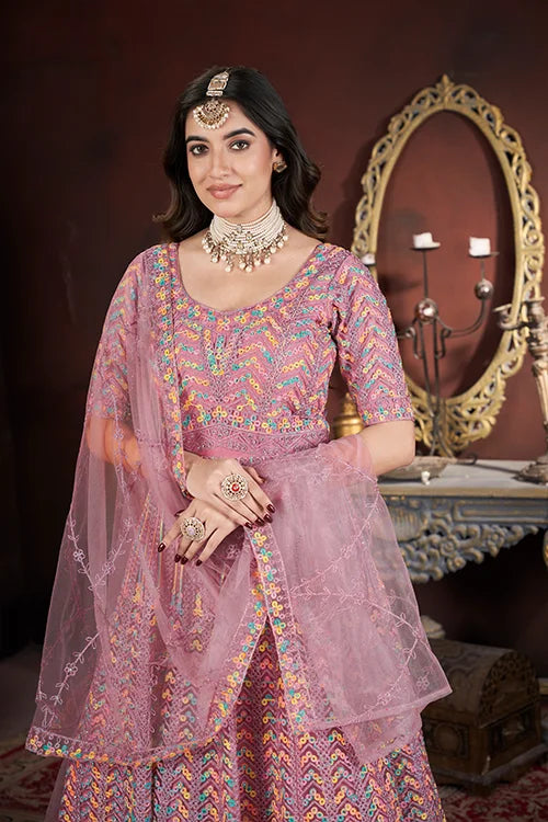 Exclusive Peach Embroidered Ready to Wear Gown - Perfect for Festive Occasions