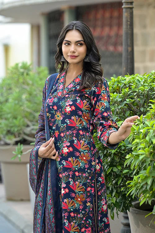 Elegant Festive Wear Blue Printed Kurti for Women